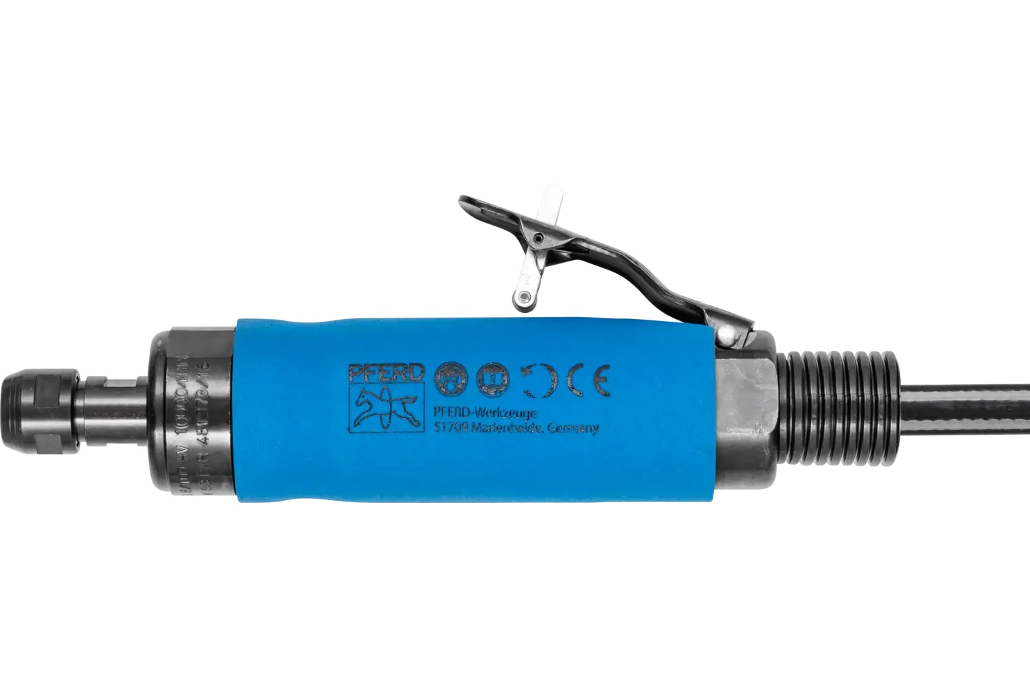 Picture of Pferd Straight Air Grinder, PGAS 8/100 HV, throttle Lever, rear exhaust, 10,000 RPM